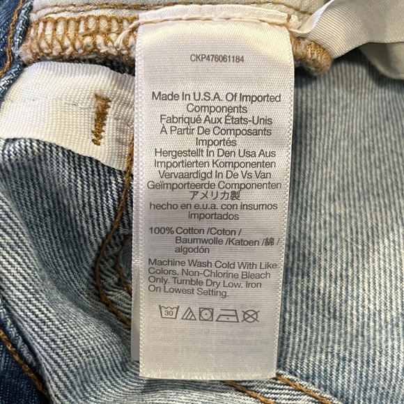 Madewell Low-Slung Straight Leg Button Fly 100% Cotton Jeans - Picture 9 of 10